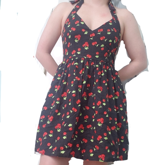 Summer dress with cherry pattern - Picture 3 of 3